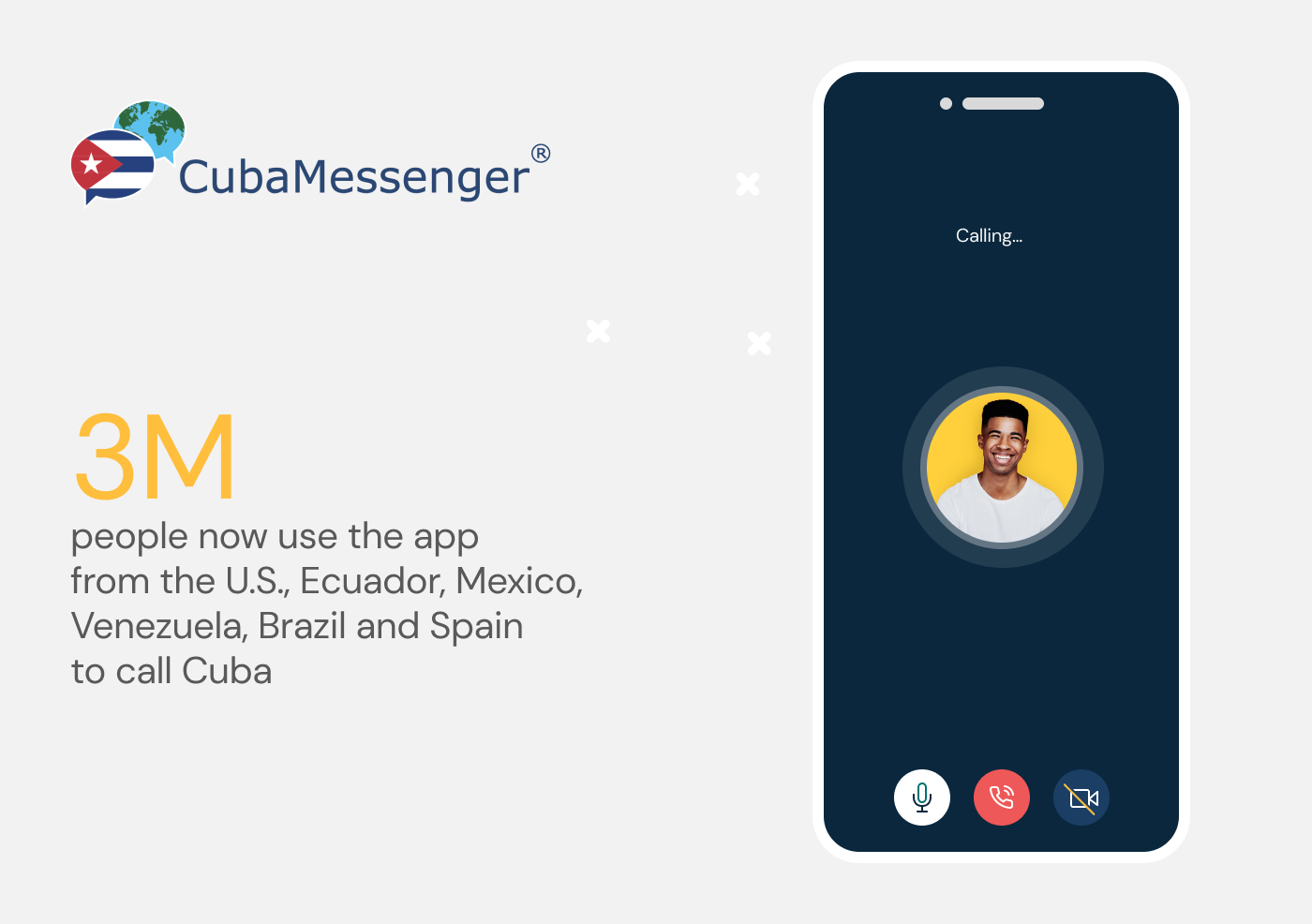 Handset showing in-app calling