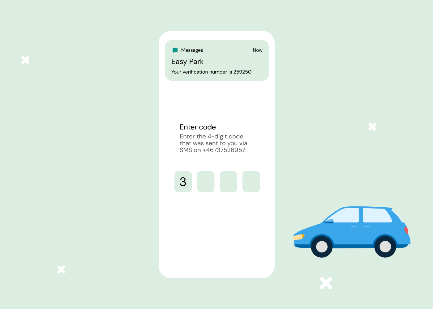 EasyPark verification code