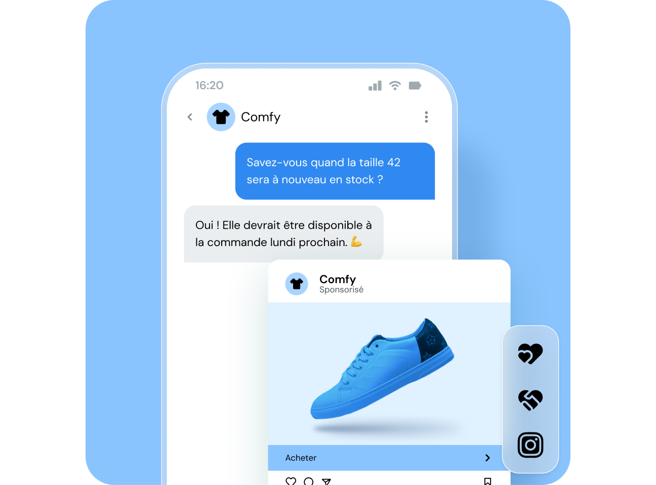 Image for Soyez là où se trouvent vos clients. Entamez des conversations bidirectionnelles