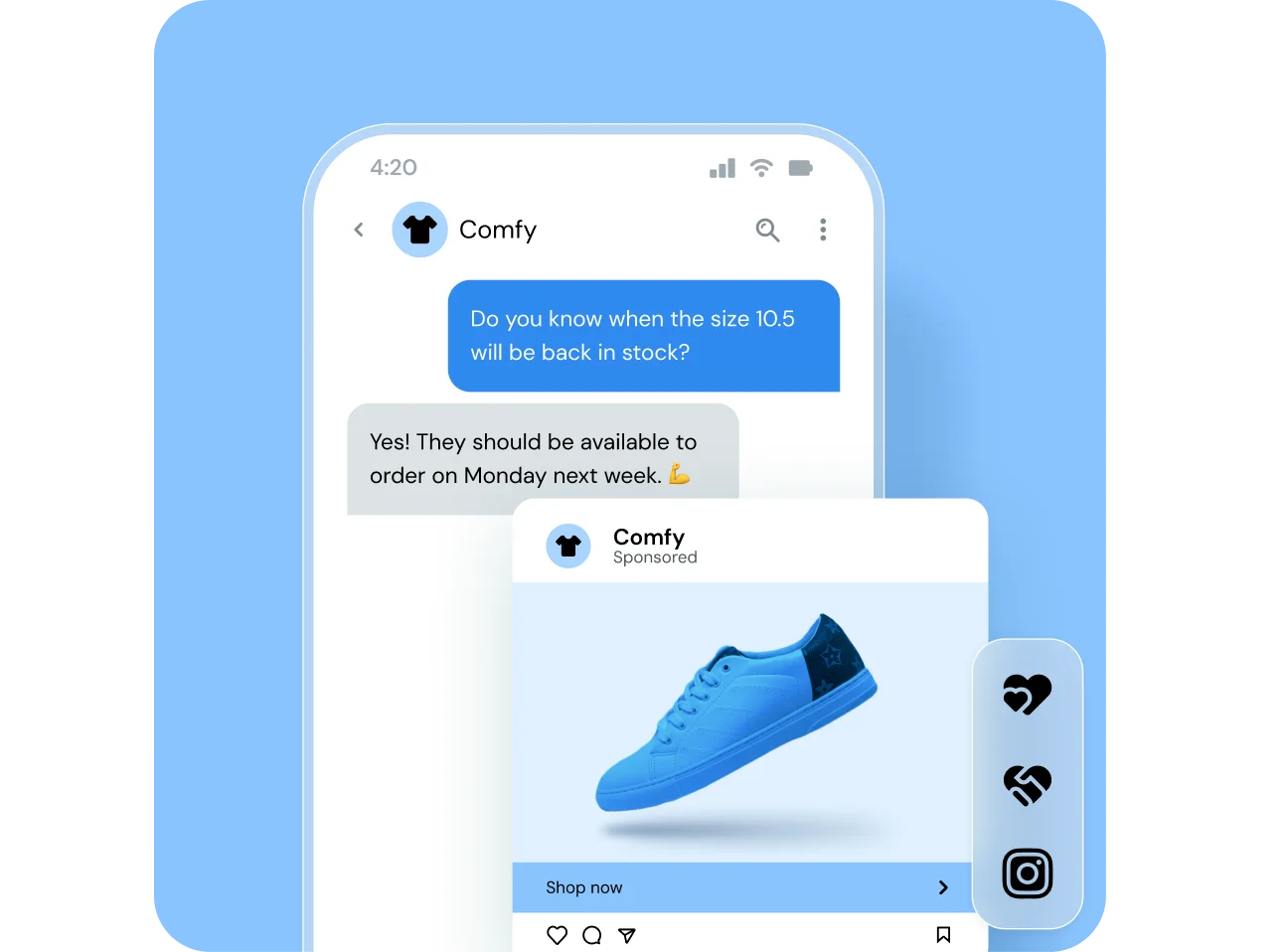 Image for Be where your customers are. Start 1:1 conversations