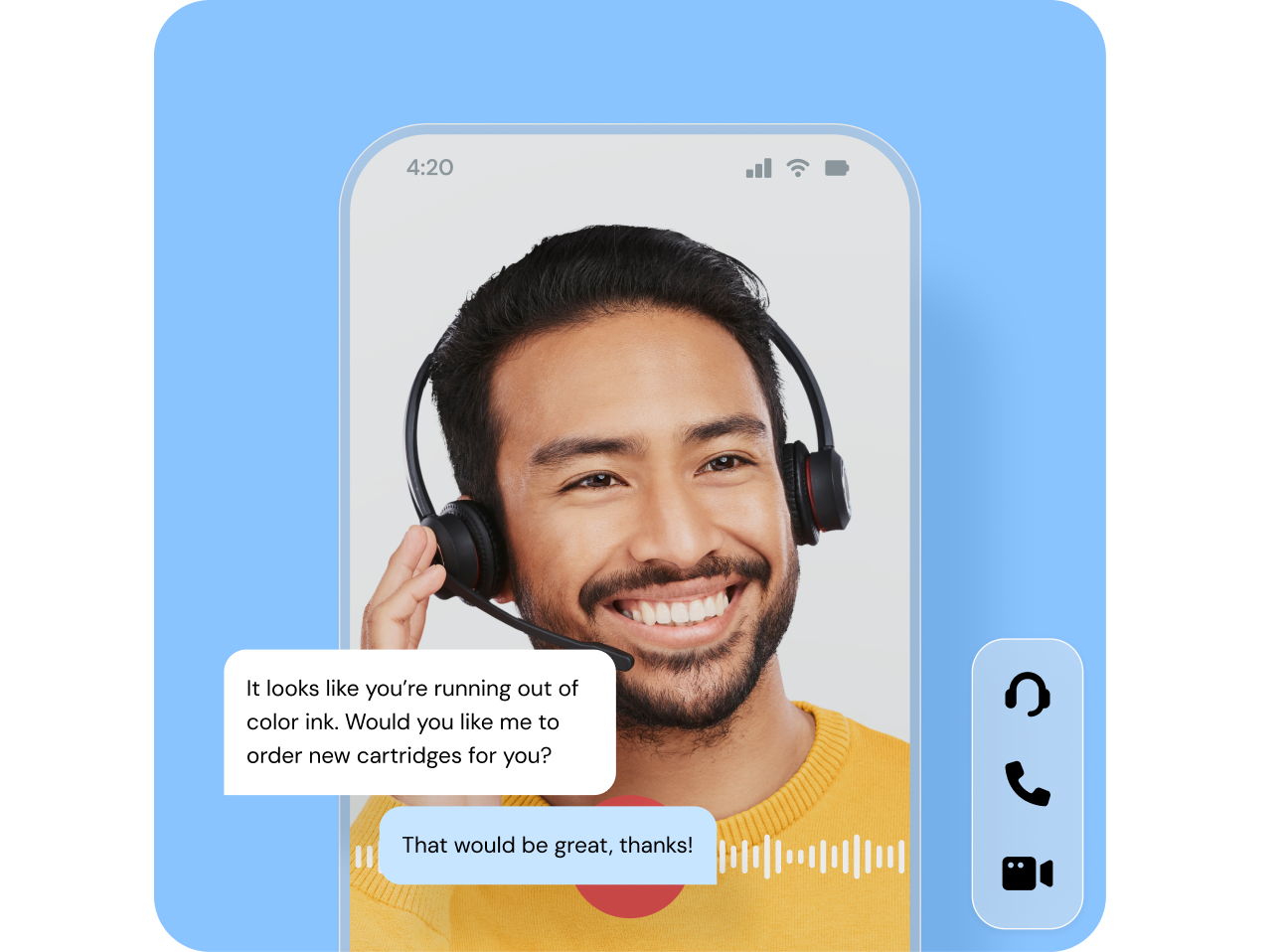 Image for Start meaningful conversations with voice and video calling